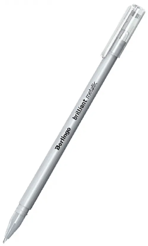 

Ручка гелевая "Brilliant Metallic", 0,8 мм, серебро металлик, Серый