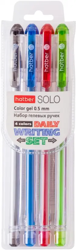 Набор гелевых ручек "Solo ColorGel", 4 цвета