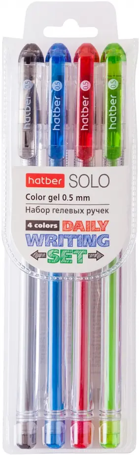 

Набор гелевых ручек "Solo ColorGel", 4 цвета, Разноцветный