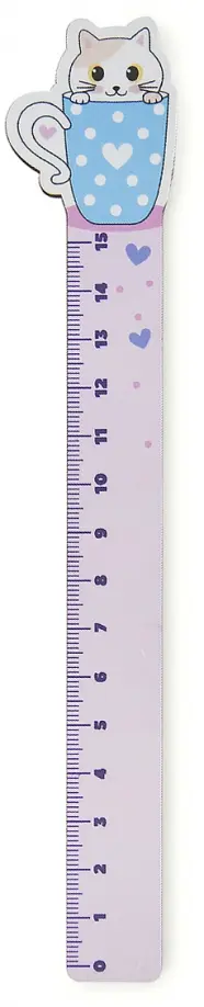Линейка "Котик", 15 см