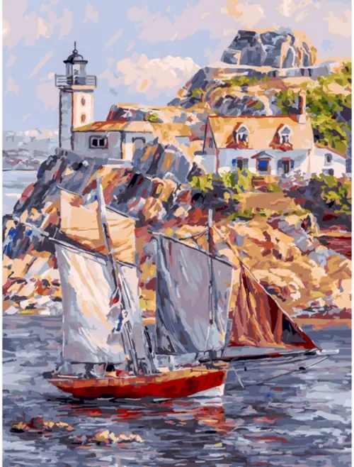 

Картина по номерам. Франция. Бретань. Карантек, 30x40 см, Фиолетовый