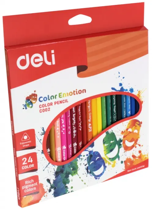 Карандаши цветные Deli Color Emotion липа 24 цвета 400₽