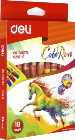 Масляная пастель Deli "ColoRun", 18 цветов, арт. EC20210