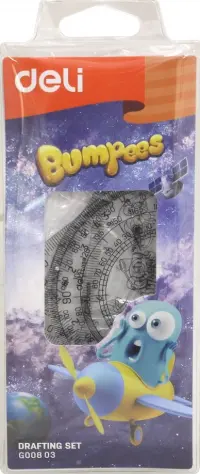 Набор линеек Deli "Bumpees", цвет: прозрачный, арт. EG00803