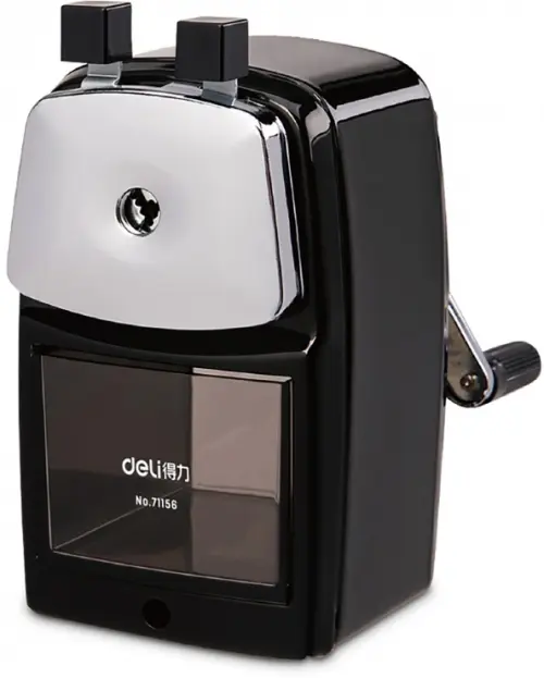 Точилка для карандашей механическая Deli цвет черный 1 отверстие арт 71156BLACK 930₽