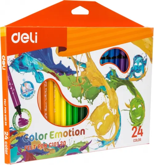 Фломастеры Deli Color Emotion 24 цвета 447₽