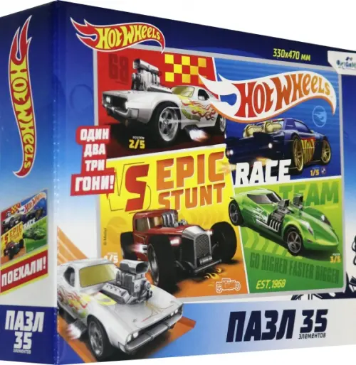 

Пазл. Hot Wheels. Команда, 35 элементов, Разноцветный