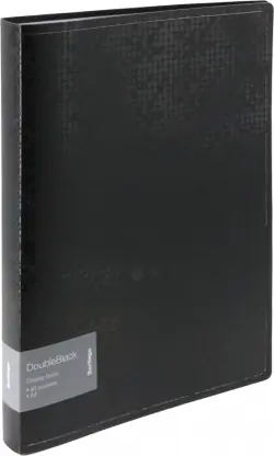 Папка с 40 вкладышами "DoubleBlack", А4, 24 мм, 600 мкм, черная