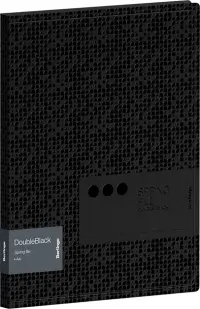 Папка с пружинным скоросшивателем "DoubleBlack", А4, 17 мм, 600 мкм