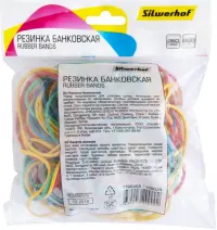 Резинки для купюр "Silwerhof", цвет: ассорти, 60 мм, 200 грамм, арт. 189024