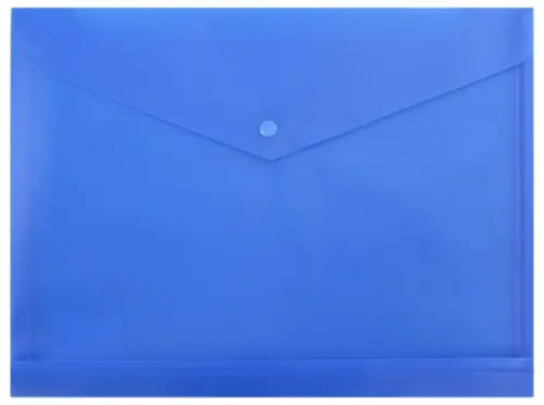 

Конверт на кнопке "Бюрократ", A4, цвет: синий, горизонтальный, арт. -PK860BLU/1