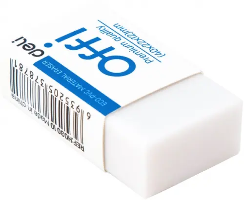 

Ластик Offi, 40x22x12 мм, Белый