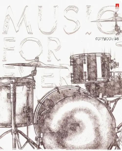 

Тетрадь "Music. Black&white", А5, 48 листов, клетка, Белый