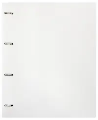 Папка на 4-х D-кольцах "Бюрократ. Black&White", цвет: белый, A4, арт. BW0840/4DWT