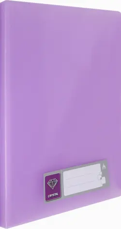 Папка с 30 прозрачными вкладышами "Бюрократ. Crystal", цвет: фиолетовый, A4, арт. -CR30VIO