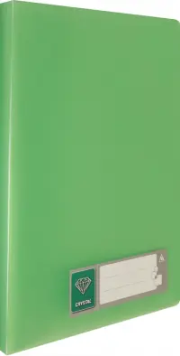 Папка с 30 прозрачными вкладышами "Бюрократ. Crystal", цвет: зеленый, A4, арт. -CR30GRN