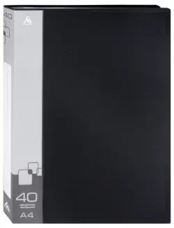 Папка с 40 прозрачными вкладышами "Бюрократ", цвет: черный, A4, арт. -BPV40BLCK