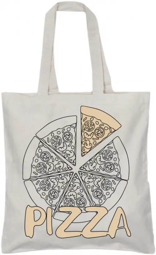 

Сумка-шопер "Pizza", цвет белый