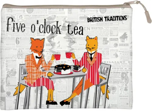 

Папка на молнии "Five o'clock tea", цвет мультиколор, Белый