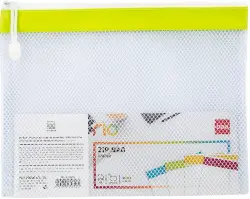 Папка на молнии "Deli. Rio", цвет: в ассортименте, сетка, A4, арт. EF45102