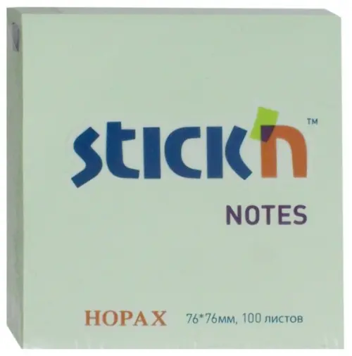 

Блок самоклеящийся. Stick`n, 100 листов, пастель зеленый, Зелёный