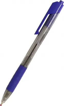 Ручка шариковая "Deli. Arrow", цвет: синий, прозрачный, синие чернила, 0,7 мм