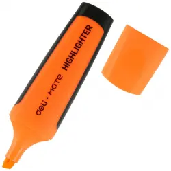 Текстовыделитель "Deli. Mate", цвет: оранжевый, скошенный наконечник, 1-5 мм