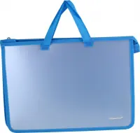 Папка для тетрадей на молнии "Silwerhof. Gems", цвет: голубой, A4, 340х245х40 мм, арт. 671947