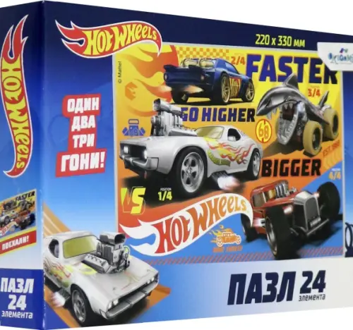 

Пазл. Hot Wheels. Быстрее, 24 элемента, Мульти