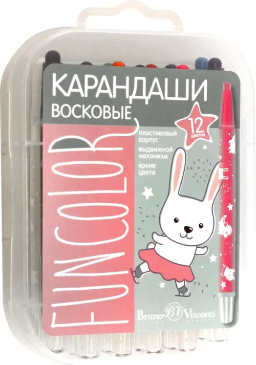 

Карандаши восковые (мелки) "Bruno Visconti. Happycolor", 12 цветов, Мультиколор