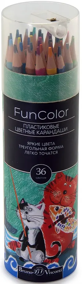 

Карандаши цветные "Fun Color" (пластиковые), 36 цветов, В ассортименте