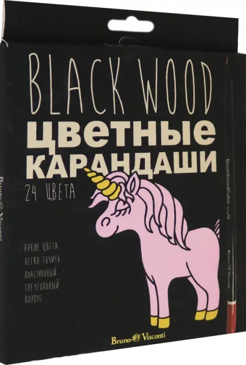 

Карандаши цветные "Blackwood color", 24 цвета, Чёрный