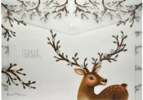 

Папка конверт на кнопке, "Forest Dream", А4, 1 штука, В ассортименте