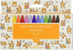 Мелки на масляной основе "Happy Color", 12 цветов