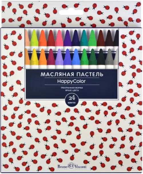 

Мелки на масляной основе "Happy Color", 24 цветов, Мультиколор