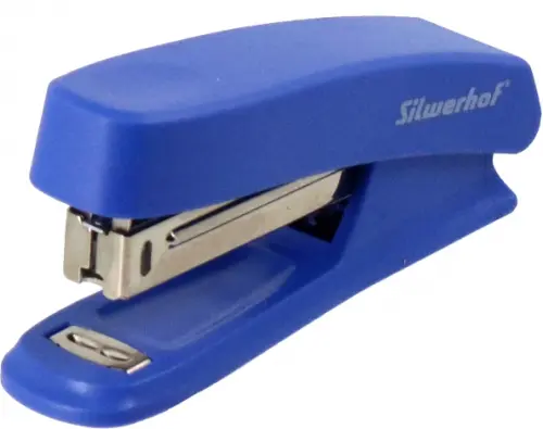Степлер Silwerhof N10 цвет синий на 12 листов арт 401072-02 190₽