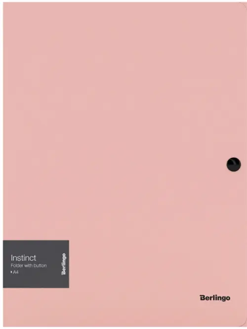 

Папка на кнопке "Instinct", А4, 600 мкм, фламинго, Оранжевый