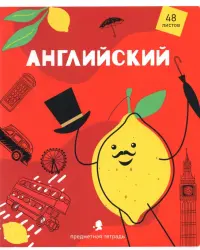 Тетрадь предметная. Яркий микс. 5 в 1. Английский язык, А5, 48 листов, клетка