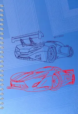 Записная книжка на гребне "Спорткары", А5, 96 листов