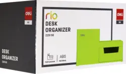 Органайзер настольный Deli "Rio", цвет: зеленый, 4 отделения, 175x90x92 мм, арт. EZ25150