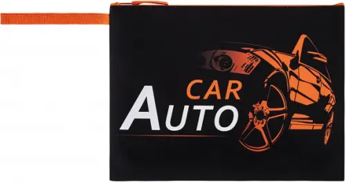 Папка для тетрадей CarAuto А4 1 отделение ткань молния сверху с ручкой 451₽