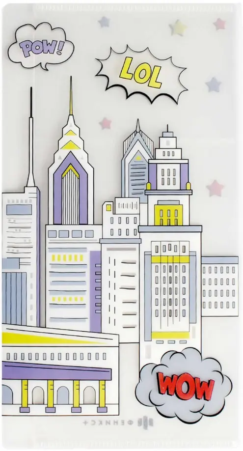 

Папка для документов. Город, 11,8x22,5 см, Разноцветный