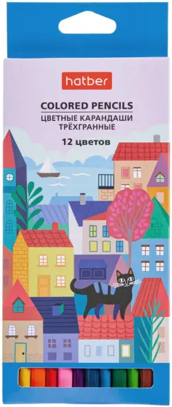 Карандаши цветные "Городок", 12 цветов