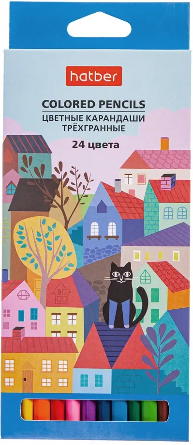 

Карандаши цветные "Городок", 24 цвета, Мультиколор