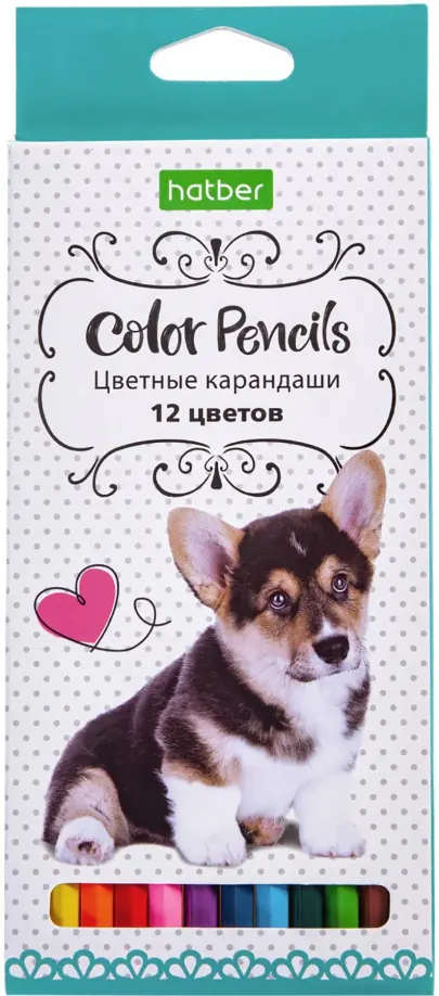 

Карандаши цветные "Eco. Верные друзья", 12 цветов, Мультиколор