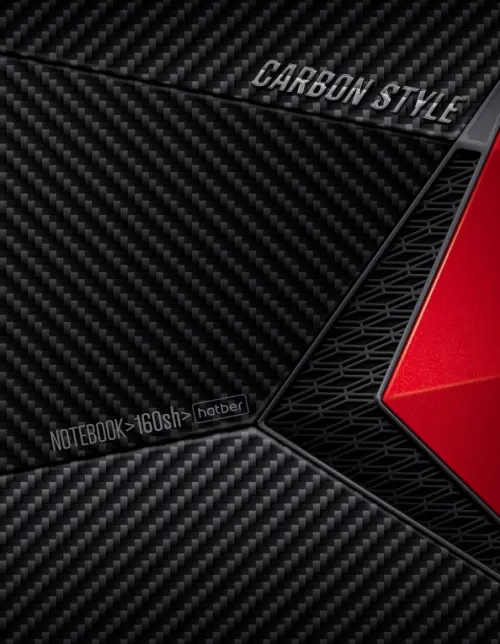 

Тетрадь на кольцах "CarbonStyle", А5, 160 листов, клетка, Чёрный