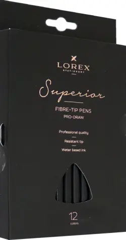 Фломастеры "Pro-Draw Superior", 12 цветов