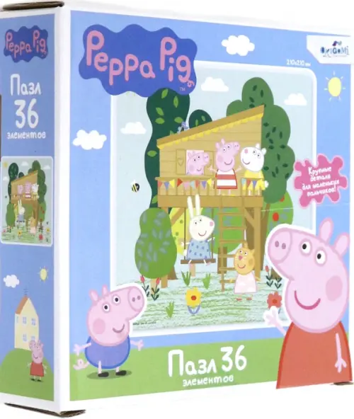 

Пазл. Свинка Пеппа. Дом на дереве, 36 элементов, Разноцветный