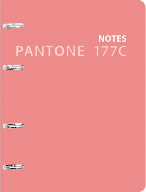 

Тетрадь на кольцах "Pantone line. No. 6", А5, 120 листов, клетка, Красный