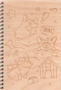 Блокнот на спирали. Корги, 40 листов